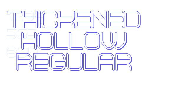 Thickened Hollow Regular font free