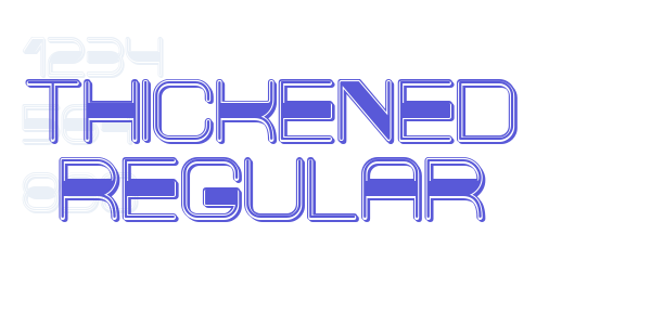 Thickened Regular font free