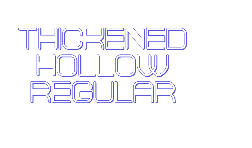 Thickened Hollow Regular Font Download