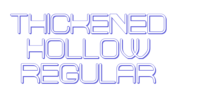 Thickened Hollow Regular Font Download