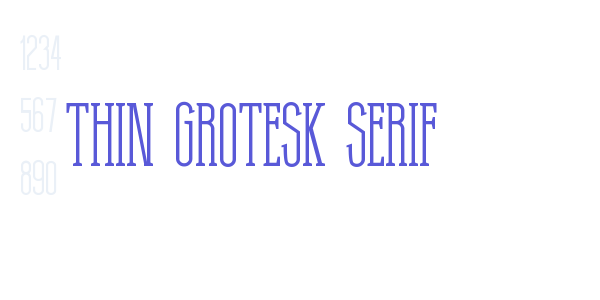 Thin Grotesk Serif font free