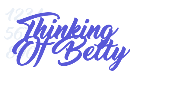 Thinking Of Betty font free