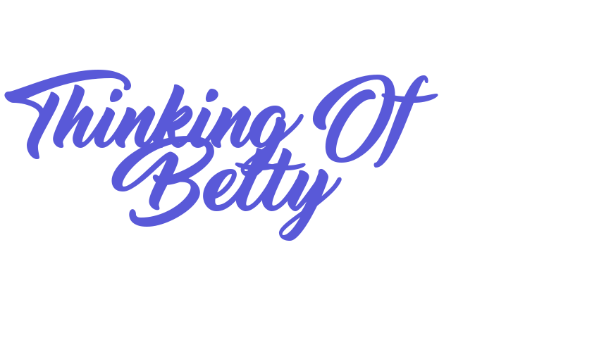 Thinking Of Betty Font Download