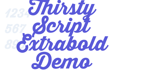 Thirsty Script Extrabold Demo font free