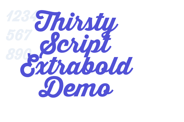 Thirsty Script Extrabold Demo