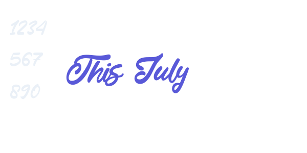 This July font free