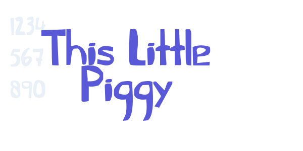 This Little Piggy font free