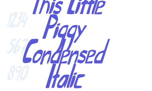 This Little Piggy Condensed Italic Font Download