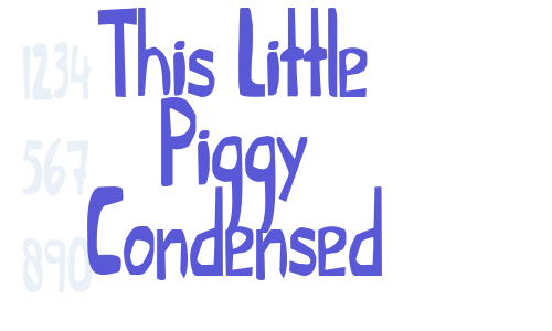 This Little Piggy Condensed Font Download