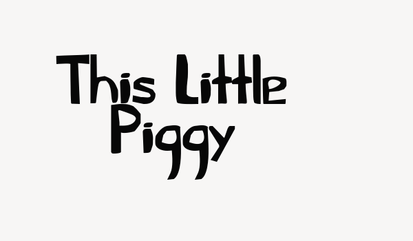 This Little Piggy Font