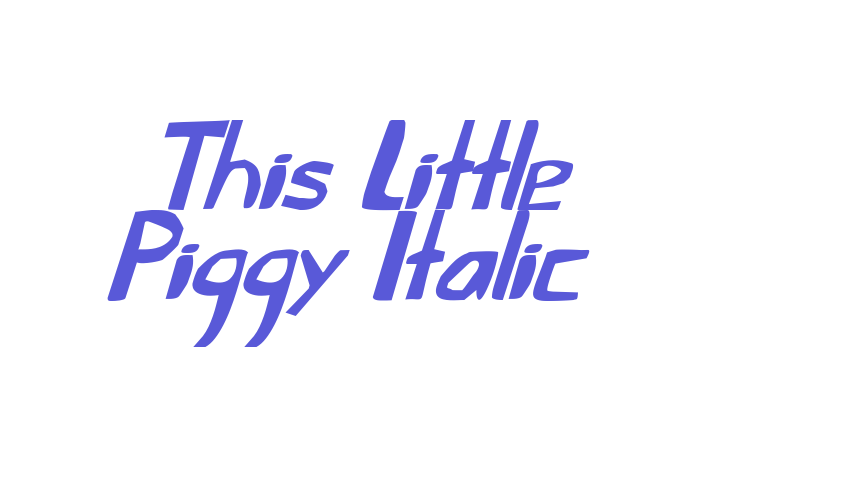 This Little Piggy Italic Font Download