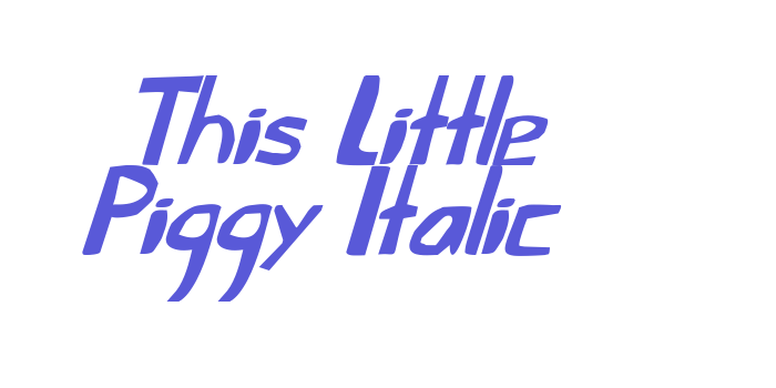 This Little Piggy Italic Font Download