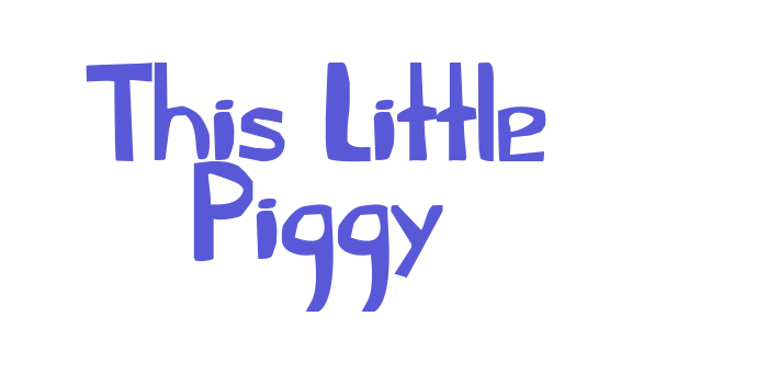 This Little Piggy Font