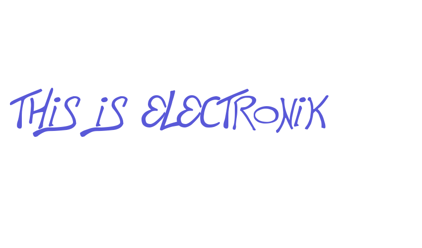 This is Electronik Font Download