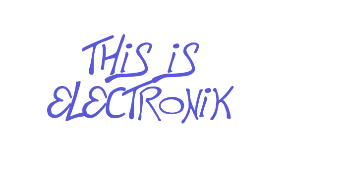 This is Electronik Font