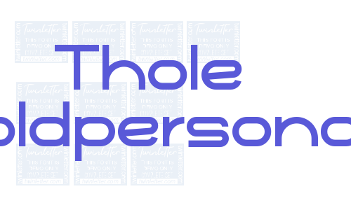 Thole Boldpersonal Font Download