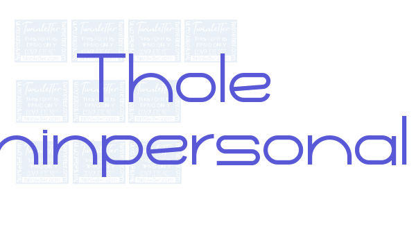 Thole Thinpersonal Font