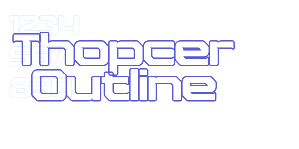 Thopcer Outline font free