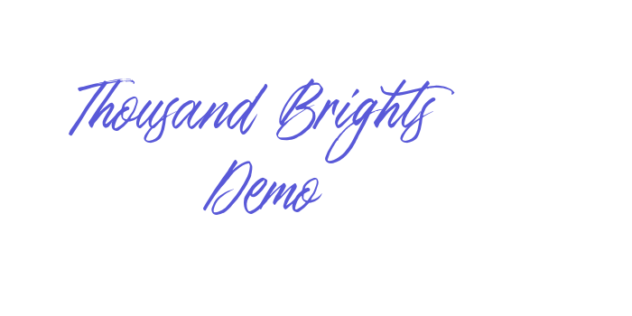 Thousand Brights Demo Font