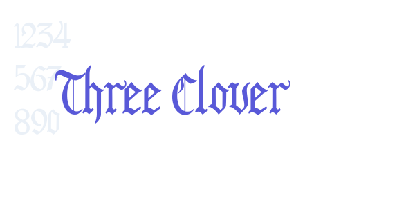 Three Clover font free