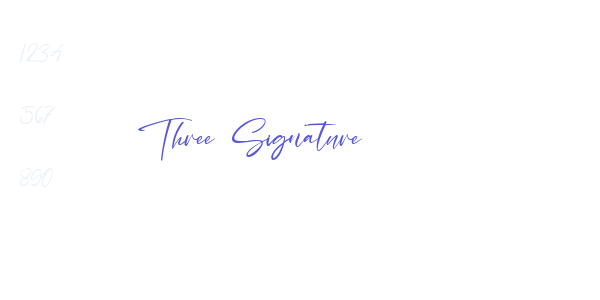 Three Signature font free