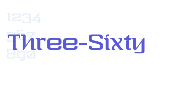 Three-Sixty font