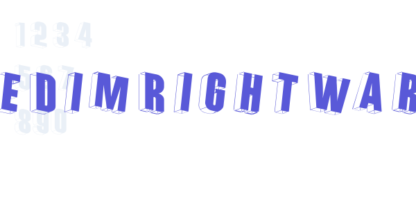 ThreeDimRightwards font