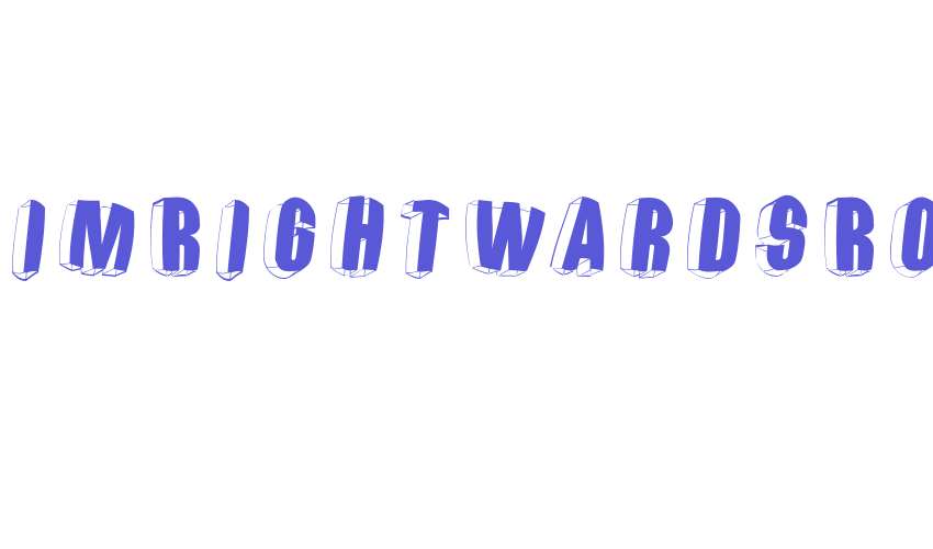 ThreeDimRightwardsRound Font