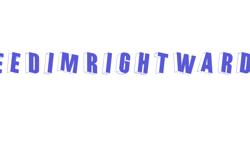 ThreeDimRightwards Font