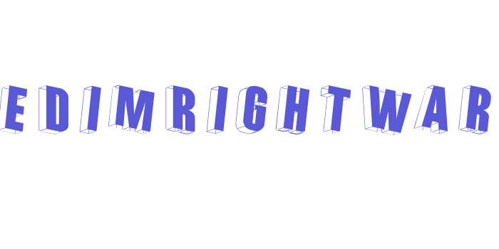 ThreeDimRightwards Font Download