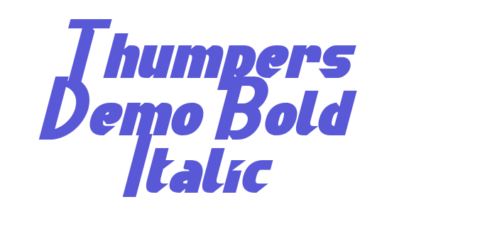 Thumpers Demo Bold Italic Font Download