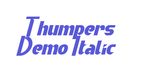 Thumpers Demo Italic Font Download