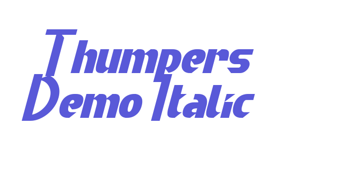 Thumpers Demo Italic Font