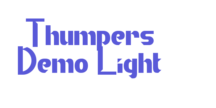 Thumpers Demo Light Font