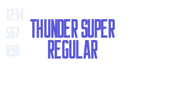 Thunder Super Regular font free