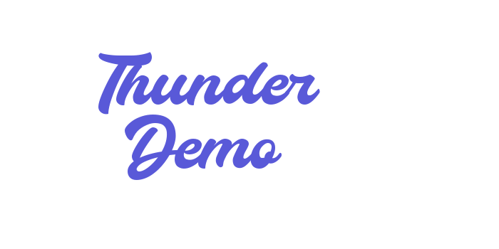 Thunder Demo Font