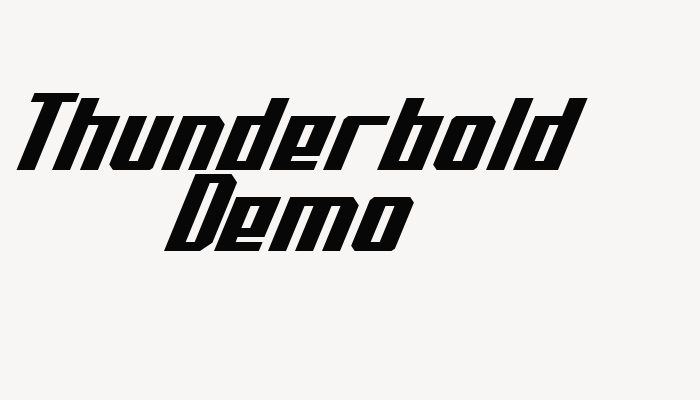 Thunderbold Demo font download