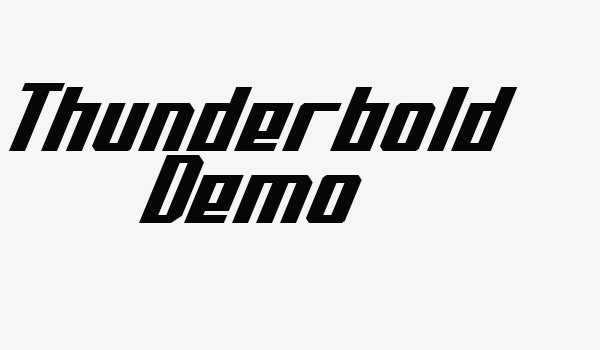 Thunderbold Demo Font