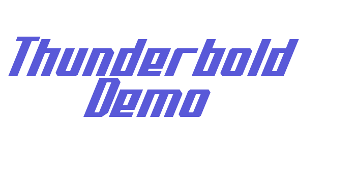 Thunderbold Demo Font Download