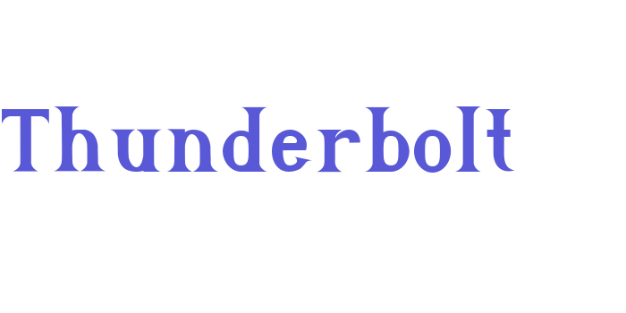 Thunderbolt Font