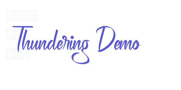 Thundering Demo font free