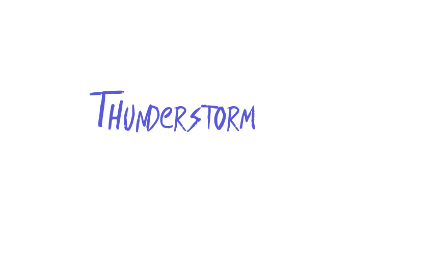 Thunderstorm Font