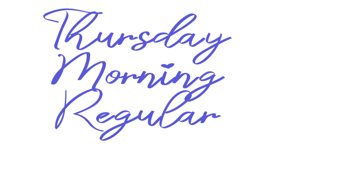 Thursday Morning Regular Font Download