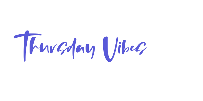 Thursday Vibes Font Download