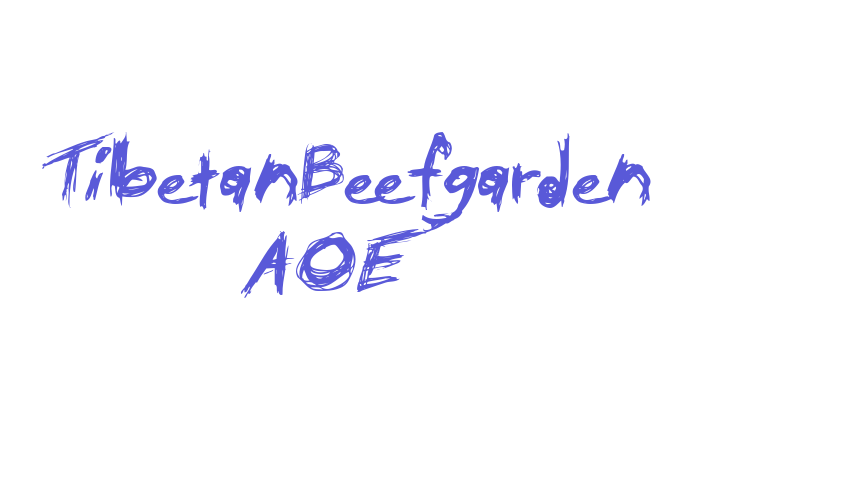 TibetanBeefgarden AOE Font