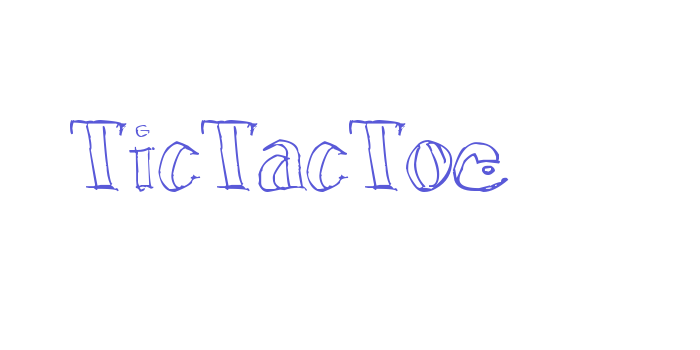 TicTacToe Font