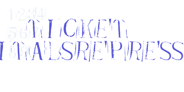 Ticket CapitalsRepressed font free