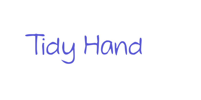 Tidy Hand Font Download