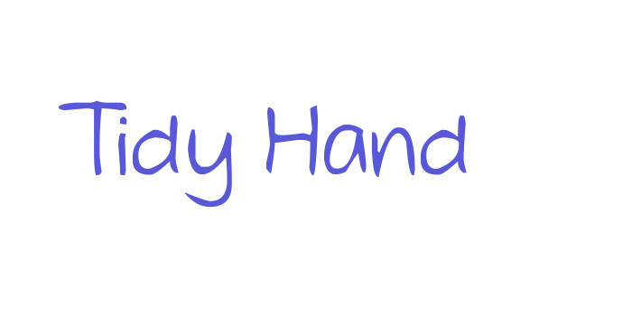 Tidy Hand Font