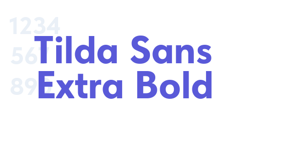 Tilda Sans Extra Bold font free